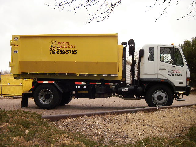 Truck with 18 Cubic Yard Rolloff Container