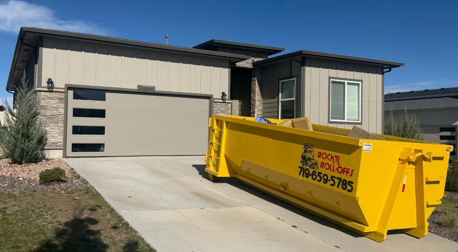 Two Rock'n Roll-Offs trucks and roll-off containers ready for delivery in Colorado Springs